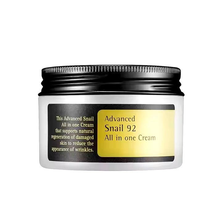 Advanced Snail 92 All in One Cream,Daily Face Gel, Not animal Tested, Premium Tone-up mucin moisturizer moisturizing cream for face