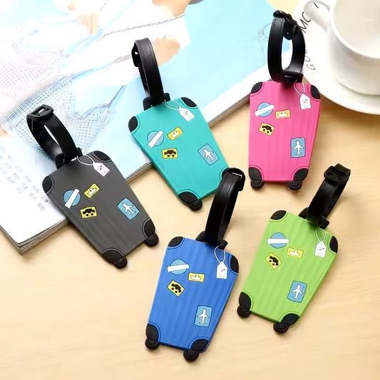 Silicon Luggage Tags, Suitcase ID, Address Holder, Baggage Tag, Blank Portable Label High Quality Travel Accessories Luggage Tag