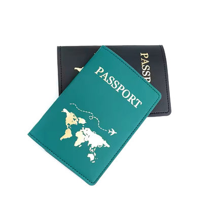 Leather Passport Cover for Cards Travel Passport Holder Document Organizer Case for Family